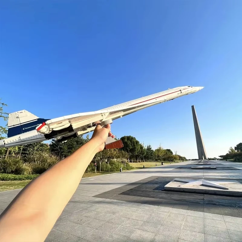

Kalein2083pcs Concorde aircraft model Building Blocks Home Decoration Decoration Set Assembled Toys Boys andGirls Birthday Gifts
