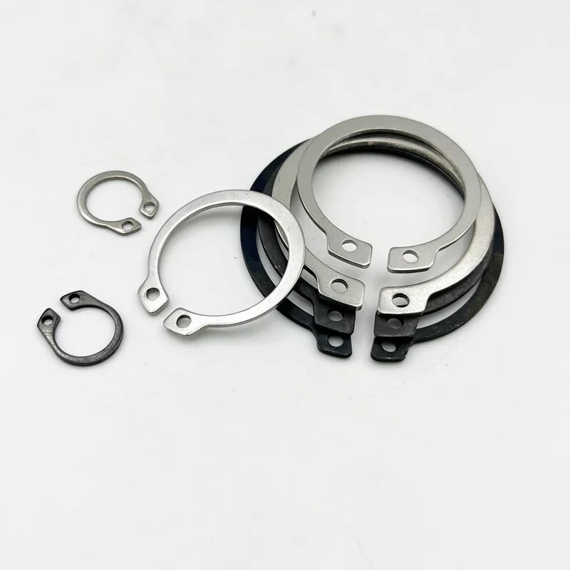 Externe Sicherungsringe C-Clips Unterlegscheiben Sicherungsringe Interne Sicherungsringe aus Edelstahl und Kohlenstoffstahl M3-M48 für Wellen – Detail 6
