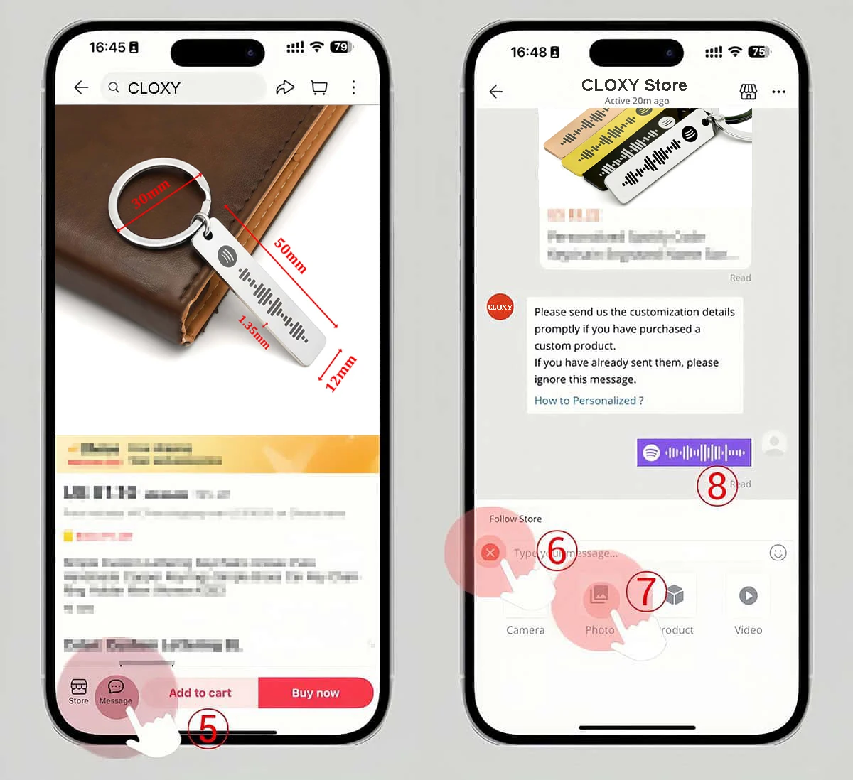 Personalisierter Spotify-Code-Schlüsselanhänger mit Gravur, Name, Lied, Musik-Schlüsselring, Scanbarer Lied-Schlüsselanhänger, Geschenk für Paare und Freunde – Detail 3