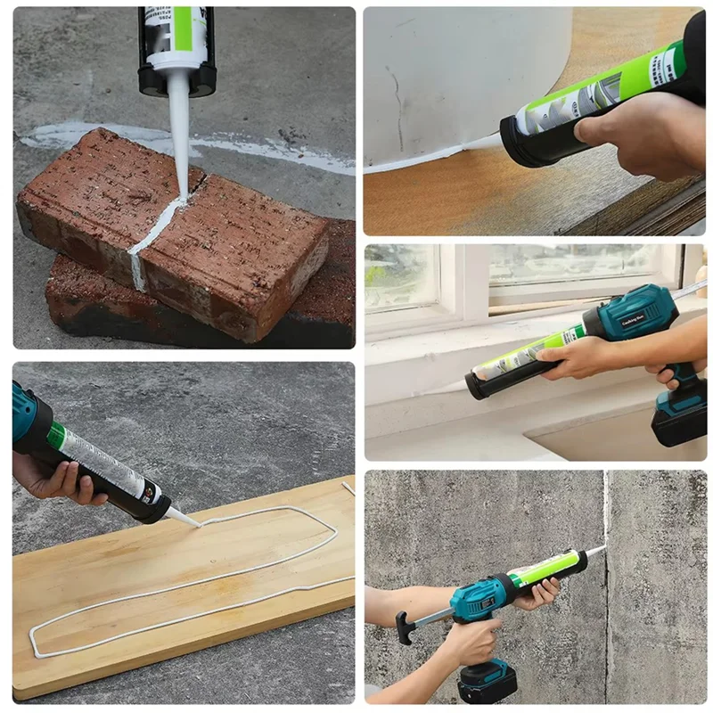 

KYCOR-Lithium Battery Electric Caulking Gun 4 Speeds Wireless Glass Glue Gun Doors Windows Filling Sewing Gun For