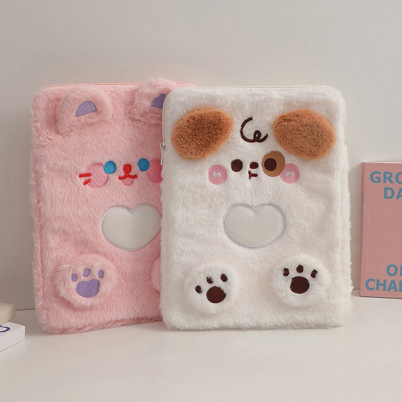 Cartoon Dog Couple Tablet Storage Bag Suitable For 11-inch Tablet Protective Cover Daily Storage Bag Hand Fashion Bag