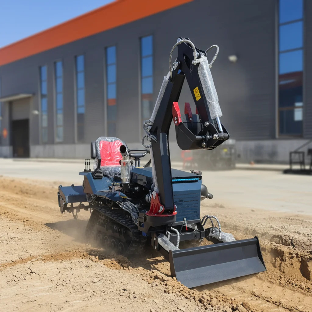 

Heavy Duty 35HP Mini Crawler TractorMultifunctional Farming Tractor with Various Tools for Agriculture Use