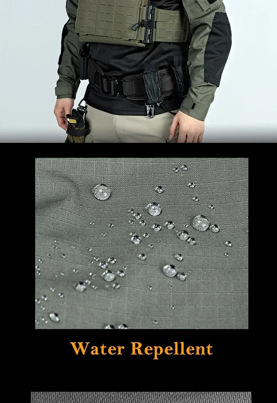 Tactical Combat Shirts Men Long Sleeve Breathable T-shirt Camo Hooded Quick-dry CS Paintball T-Shirt Tops Wear-resisting