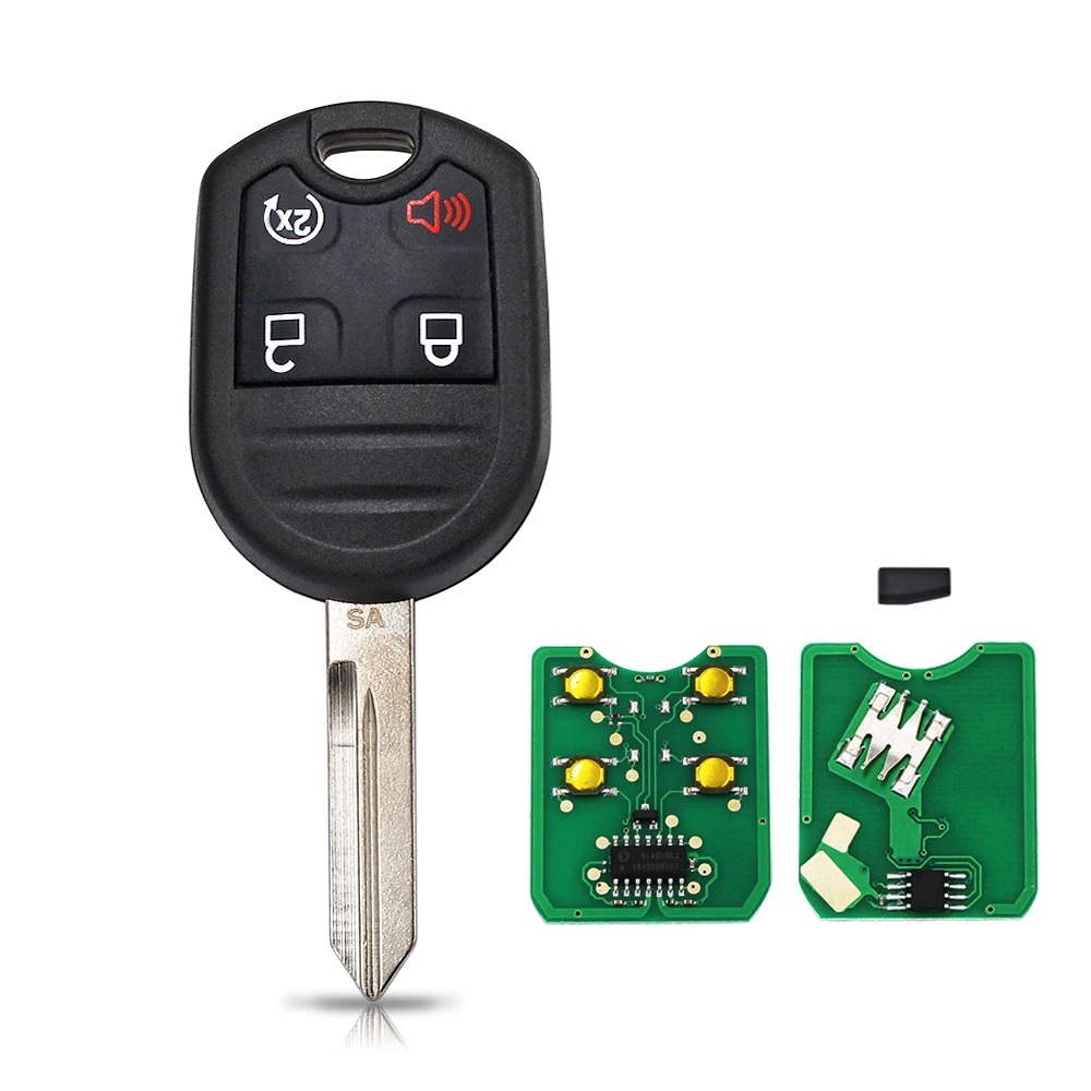 3/4/5 Button 315MHZ 433Mhz Remote Key Fob for Ford Explorer Ranger Windstar E150 E250 F150 F250 with 4D63 Chip CWTWB1U793 FO38