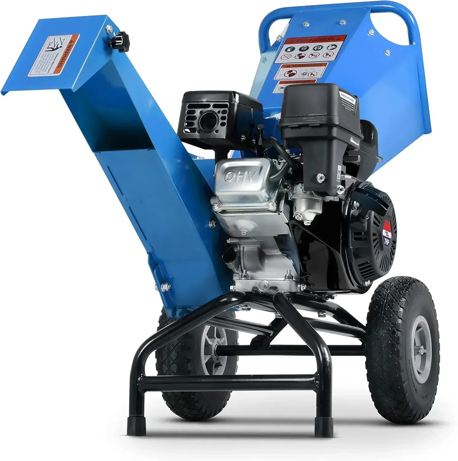 

Wood Chipper Shredder Mulcher, Heavy Duty, 7 HP Gas Powered, Compact Rotor Assembly, 3 Inch Max Capacity