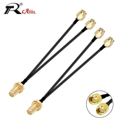 SMA Male to 2X SMA Female Connector Y Type Splitter Combiner Jumper Pigtail Adapter RF Coaxial RG174 Cable WIFI Router Antenna