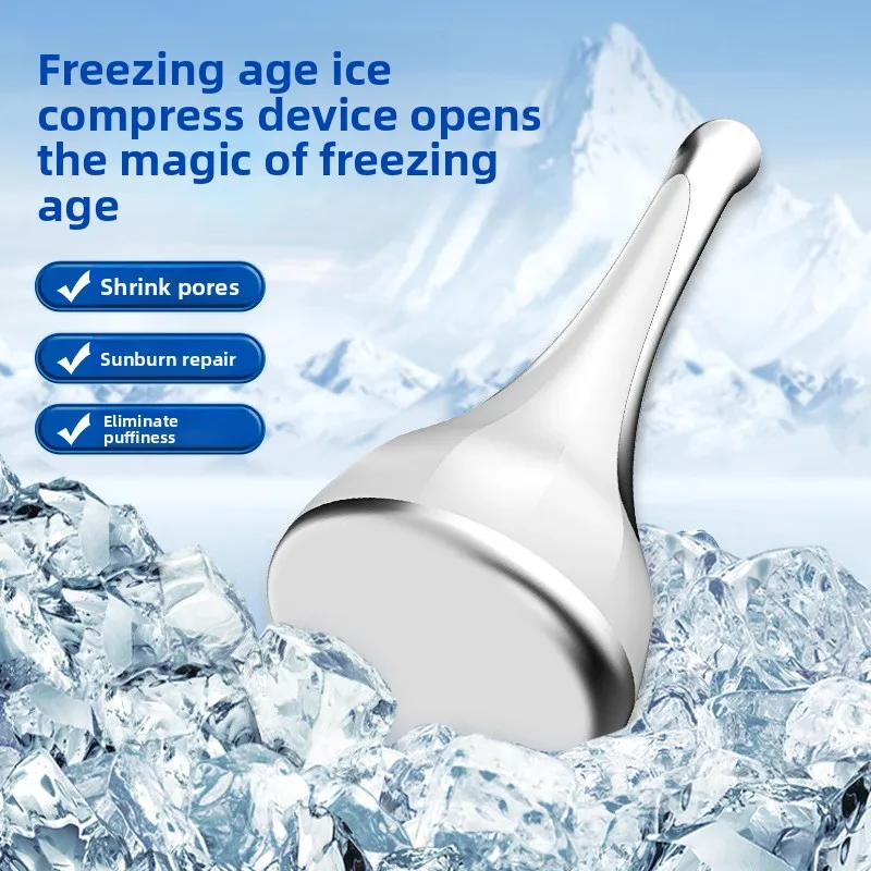 Przenośny aplikator lodu do pielęgnacji domowej, relaksu, urządzenia do twarzy, zwężania porów, urządzenie do chłodzenia skóry lodem, łagodzenie bólu po opaleniu słonecznym.