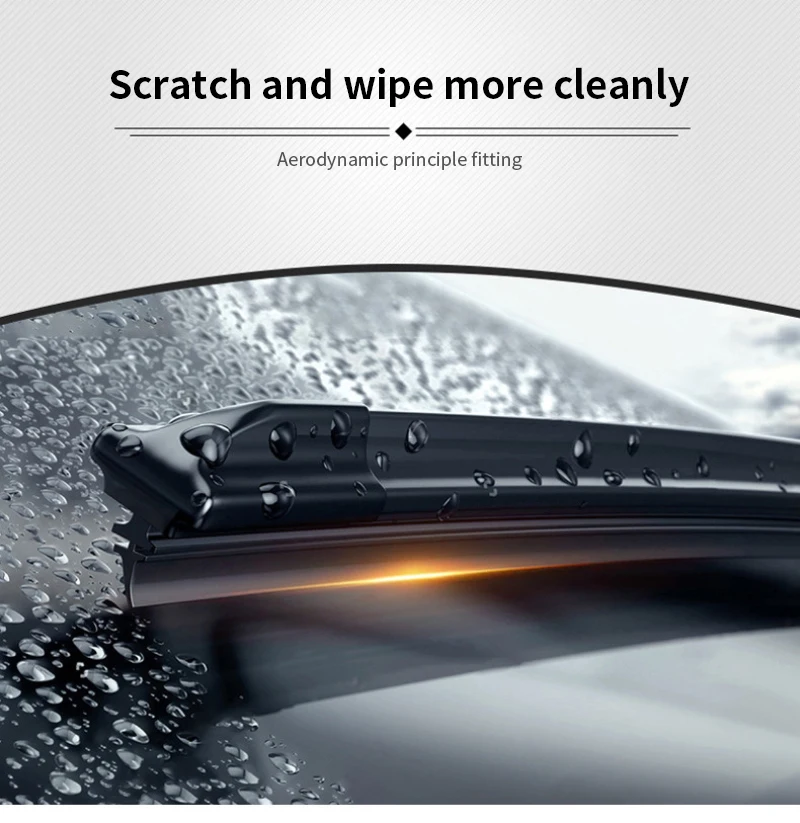 Car Windshield Wiper Blades U-type Universal Soft Rubber Frameless Bracketless Car Wipers 14