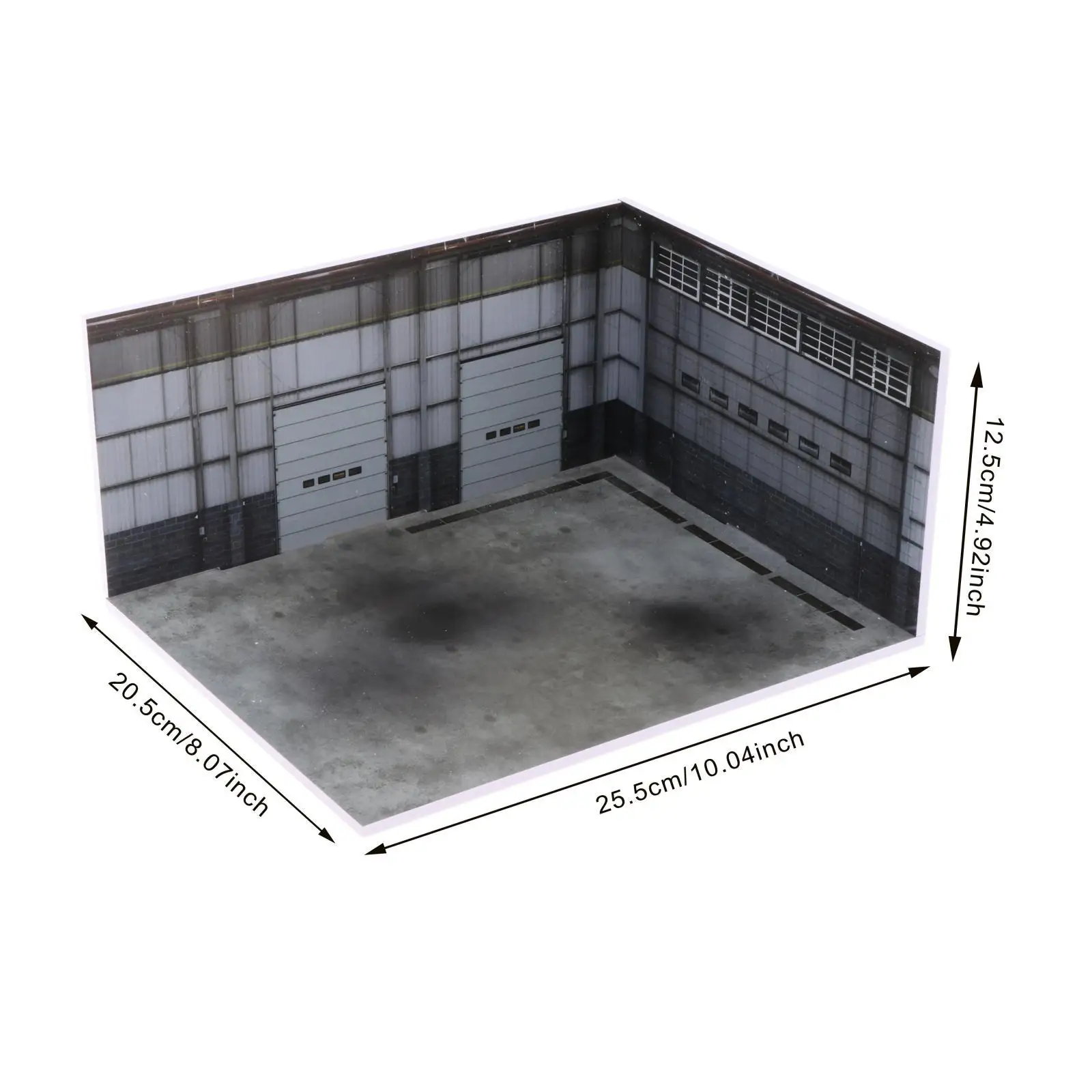 1/64 Modello di Scena di Auto Simulazione Realistica Officina di Riparazione Sfondo Bordo per Collezioni Piccola Figura Scena Ornamento Diecast Car