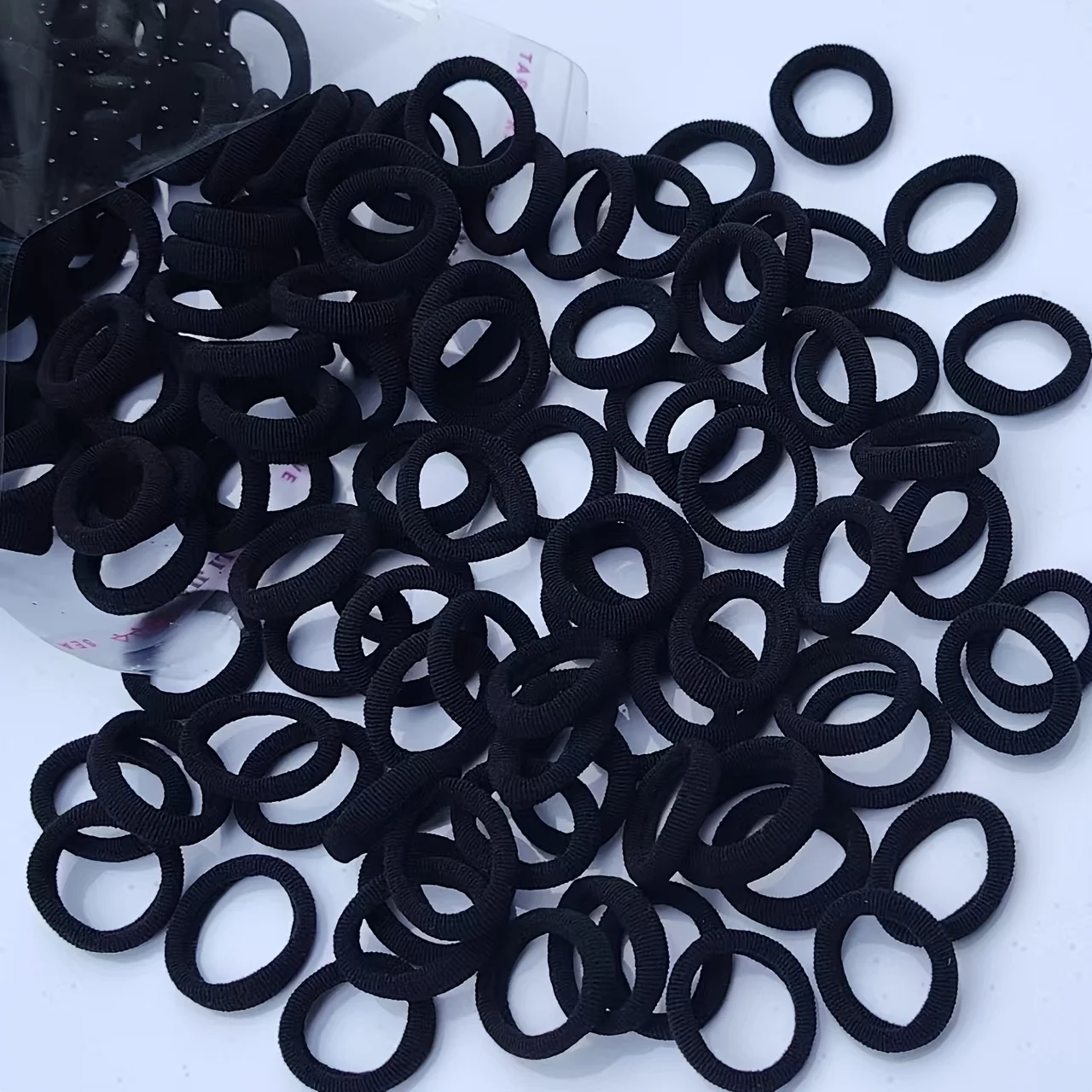 120 Black Mini Hair Ties + Zipper Bag, Non-Slip and Won'T Pull Hair, 1.98cm Ultra-Thin Ponytail Clips, Perfect for Girlfriends' Gatherings/Birthday Parties, Great Item for Styling and Beauty Looks, Birthday Gift | Independence Day | Labor Day | Thanksgiving Day | The Perfect Gift for Christmas and 11 Other Major Holidays.