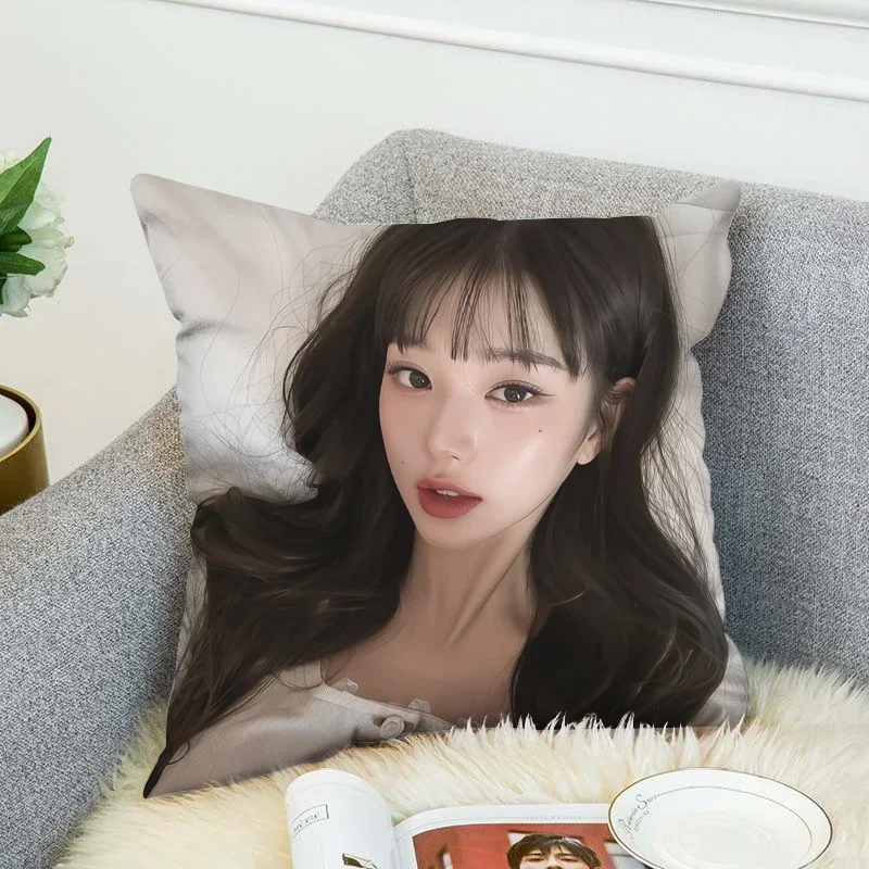 Pillow Cases Jang WonYoung Decorative Pillows Covers Sofa Cushions Pillowcases 50x50 Fall Decor Cushion Cover 45*45 Pillowcase