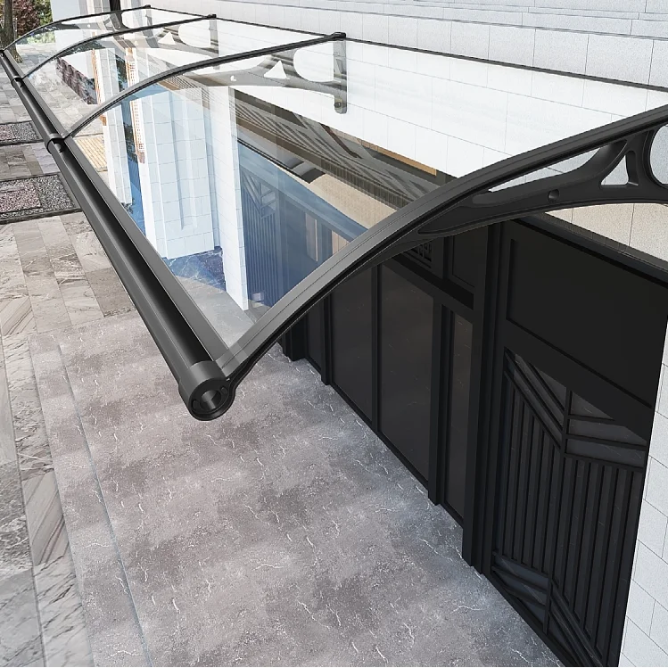 Outdoor French Awning Aluminum Alloy Fire Rated Awning Gutter Manual Operated Canopy Awning