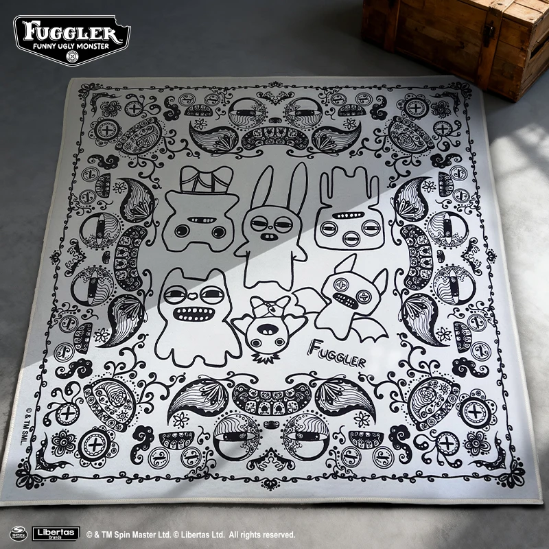 

Fuggler Carpet 80*80cm Cute Tooth Monster Cartoon Retro Cashew Flower Printed Floor Mat Accessories New Home Decoration Gifts