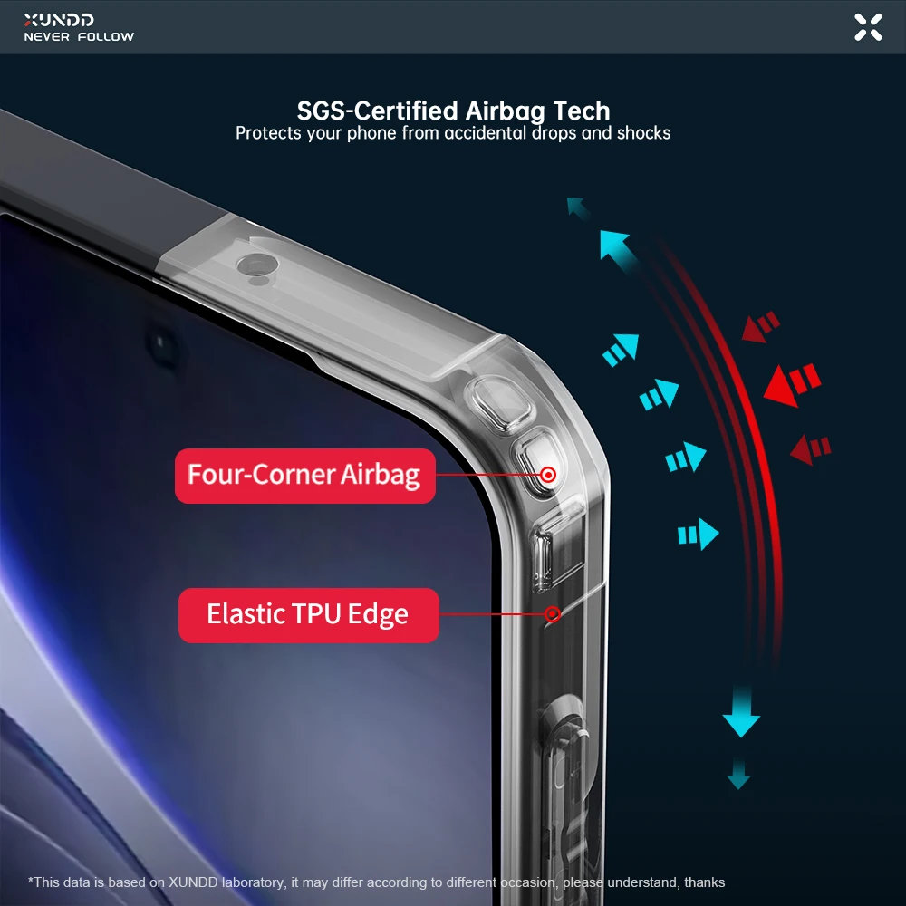 Etui Xundd do OPPO Find X9/X9 Pro/X9 Ultra, obudowa PC&TPU z poduszkami powietrznymi, odporna na wstrząsy, chroniąca przed zarysowaniami, z magnetyczną podstawką. — zdjęcie produktu 5