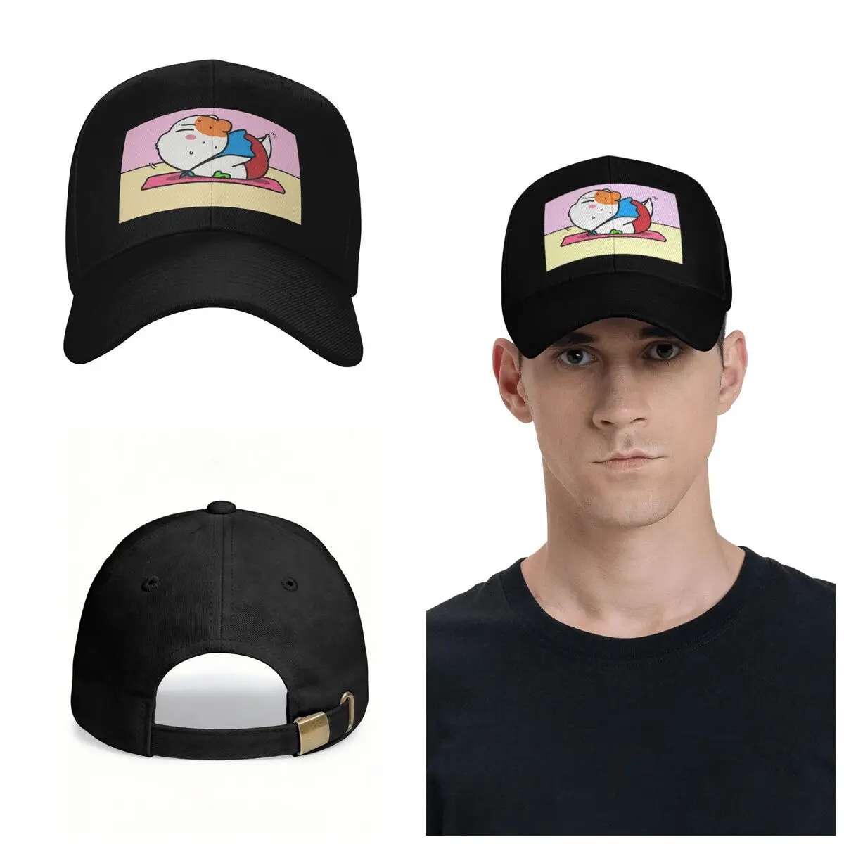 Cute Cartoon Ebichu Cap Fashion Casual Baseball Caps Adjustable Hat Unisex Baseball Hats Customizable Polychromatic