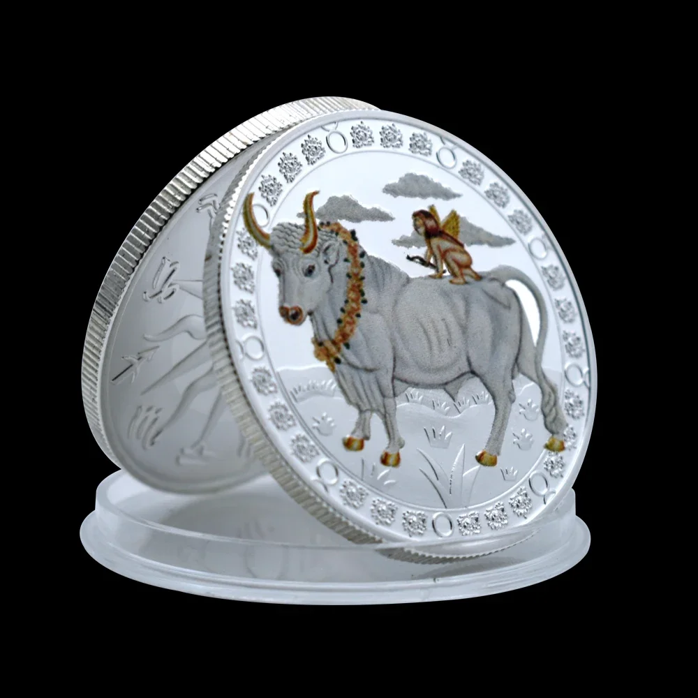 2024 New Twelve Constellations Commemorative Coins Metal Challenge Coins Silver Plated Lucky Coins Collection Holiday Gifts