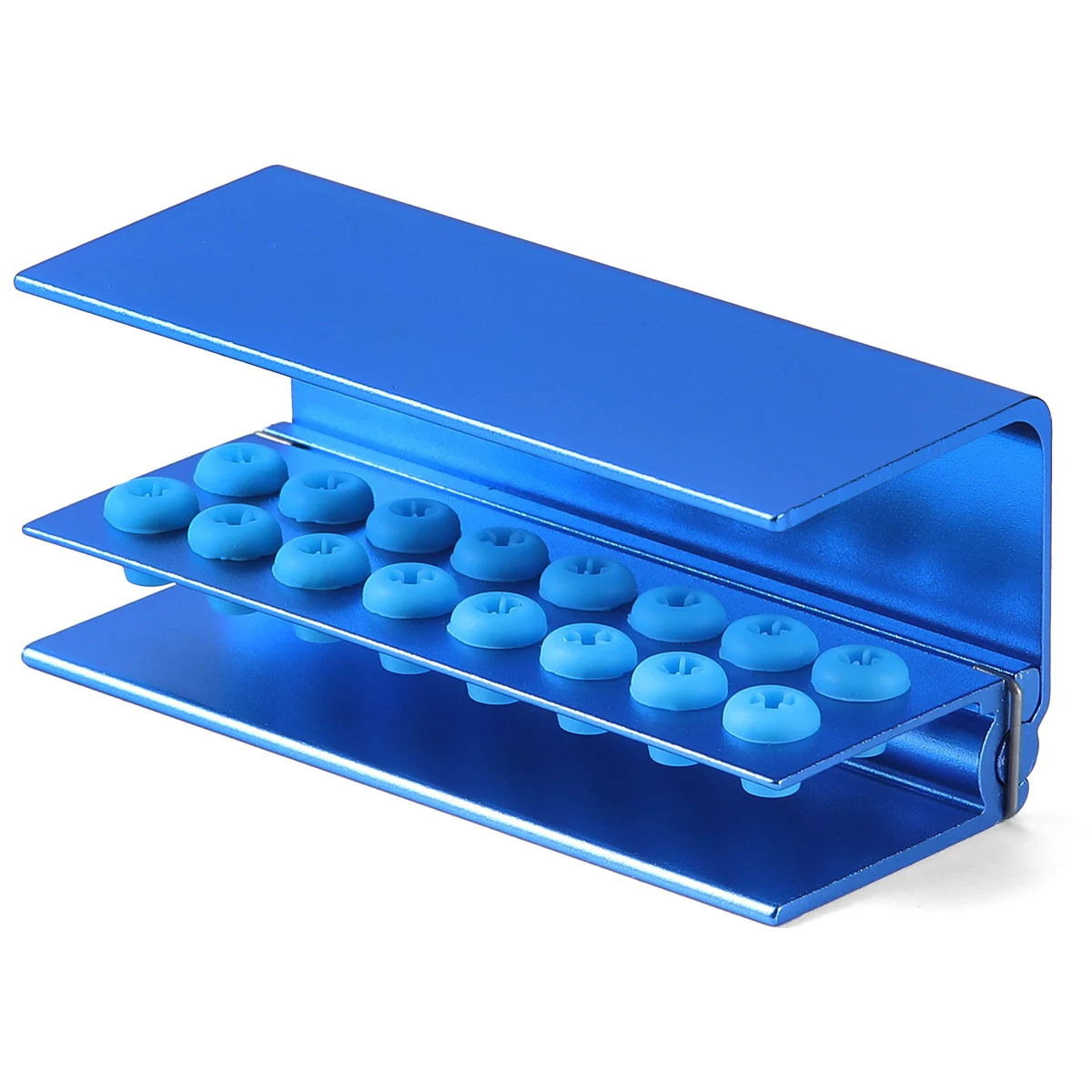 AZDENT Dental Bur Box Bohrerhalter mit 16 Löchern und Silikon für FG RA Bohrer, Zahnmedizinische Instrumente – Detail 1