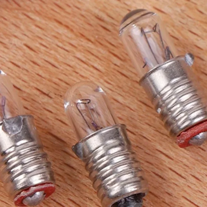 10Pcs/Lot Mini Indicator Light Bulb E5 Screw Mouth Miniature Lamp Light Bulb 6.3V 12V 24V 0.1A Small Bulb Signal Lamp Bead