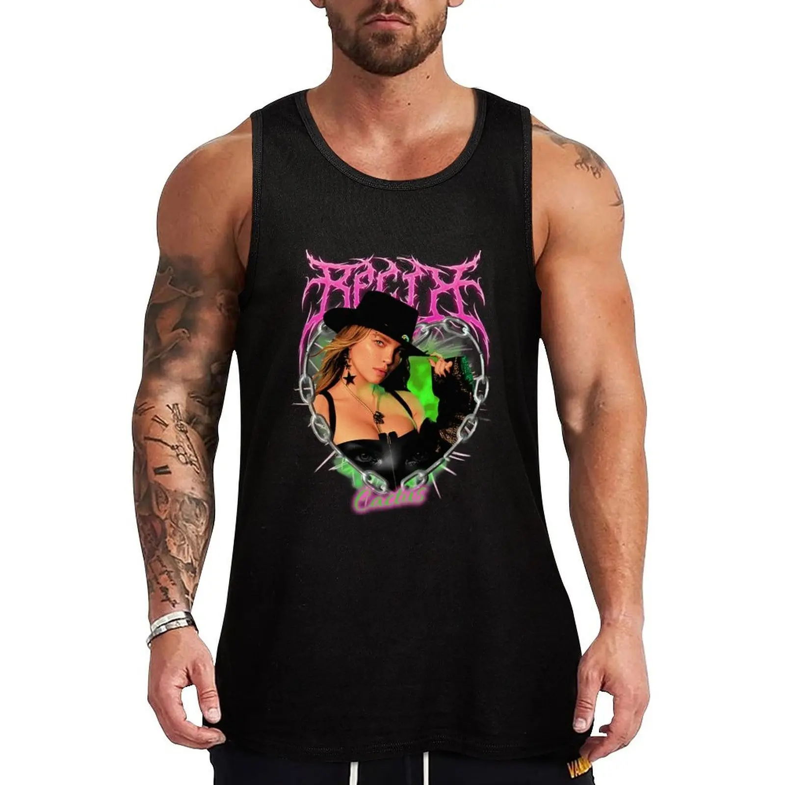 Camiseta sin mangas Belinda Cactus, estilo atlético, para gimnasio y entrenamiento