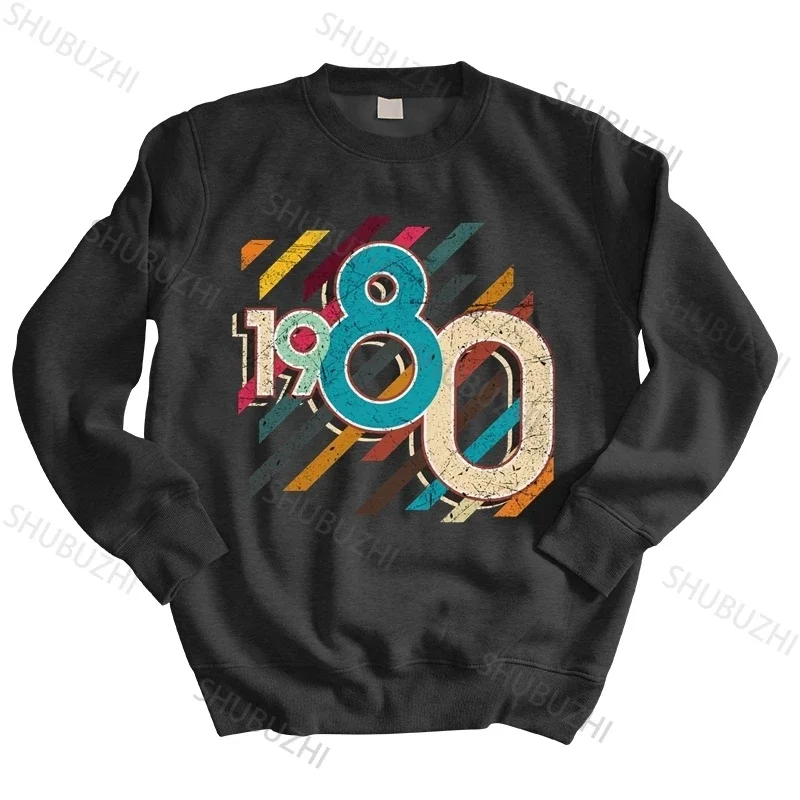 men autumn sweatshirt black hoody Retro Vintage Born In 1980 sweatshirt 41th 41 Years Old Birthday Gift hoodies