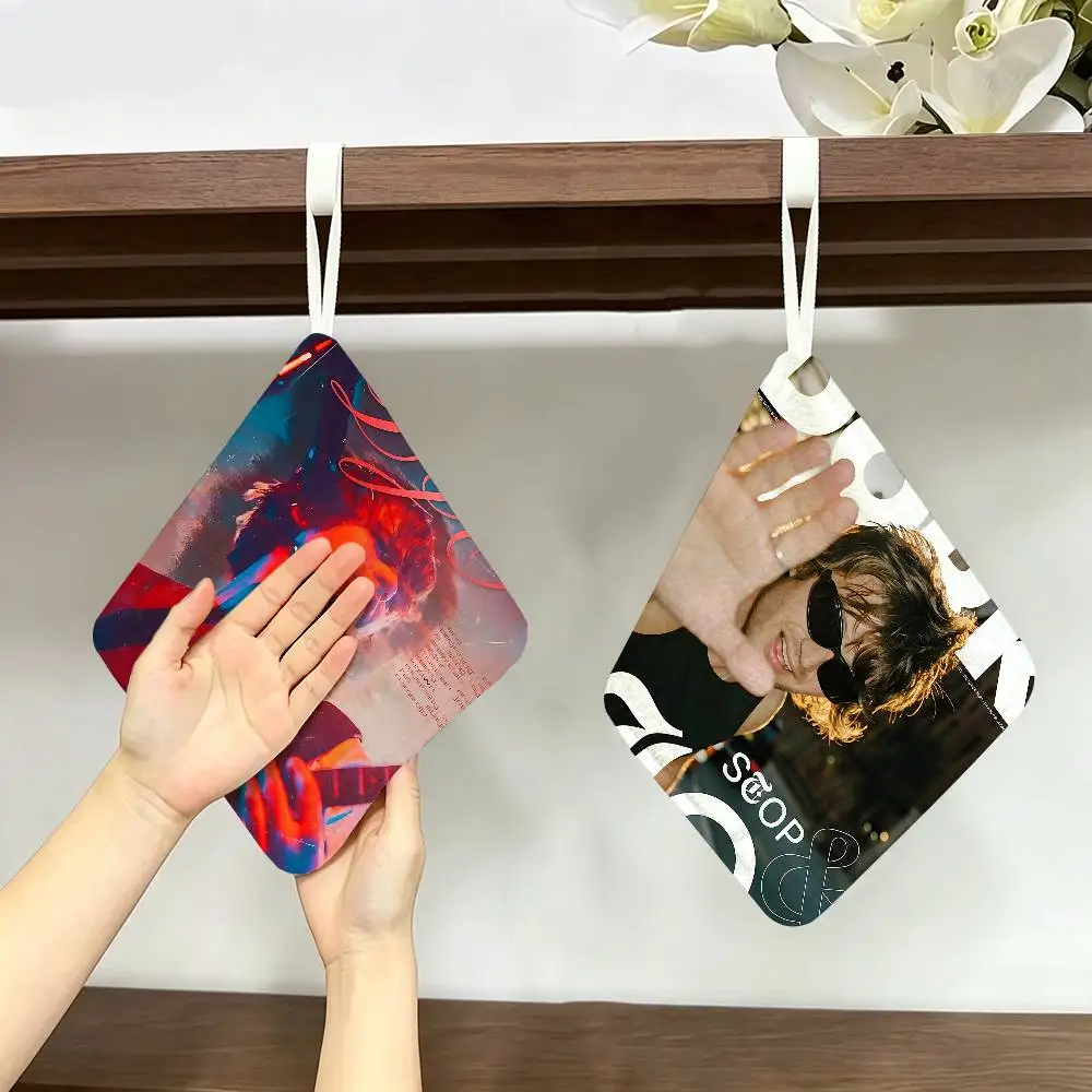 Joe Djo Psychedelic Pop Keery D-Djo Hanging Kitchen Towel, Polyester Cotton Fabric, Absorbent Hand Wiping for Home Dormitory