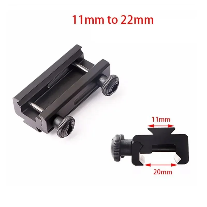 Scope Convert Riser mount Dovetail 20mm to 11mm  Low Profile Rail Base Adapter For Hunting Optics