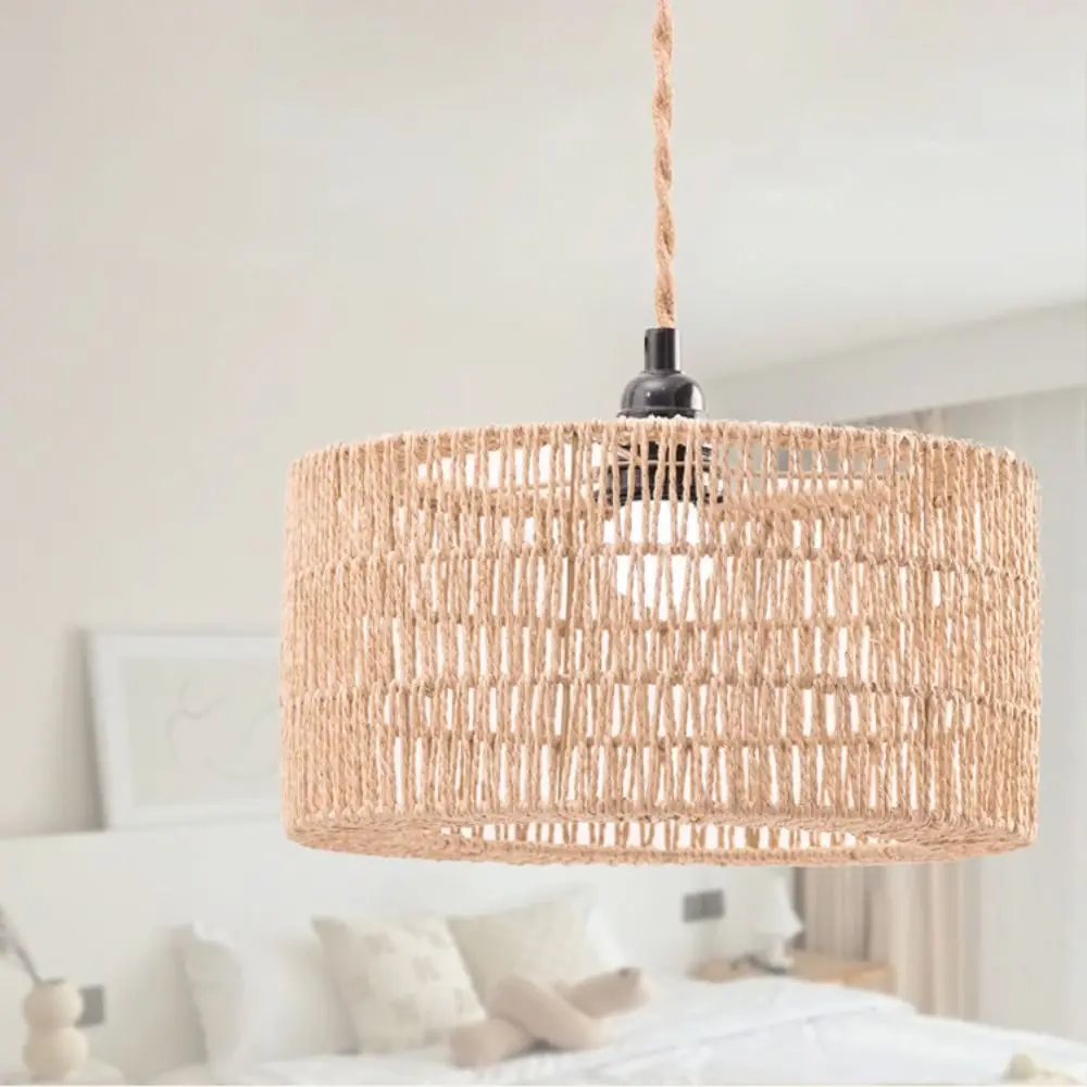 

Новый плетеный абажур из бумаги в винтажном богемном стиле, подвесной светильник ручной работы для декора дома, для гостиной