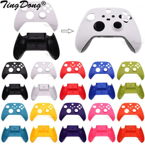 TingDong pièce de rechange couvercle de plaque frontale avant + coque de boîtier arrière pour contrôleur Xbox série XS