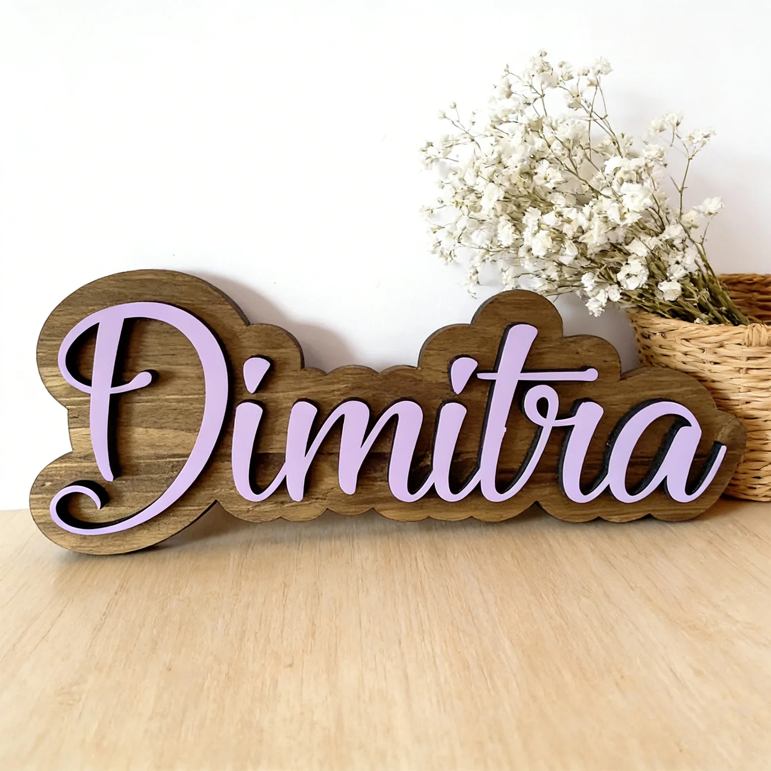 1pc Custom Wooden Name Tag Decoration, Customized Content, Suitable for Children's Rooms, Living Rooms, Entrance Decoration