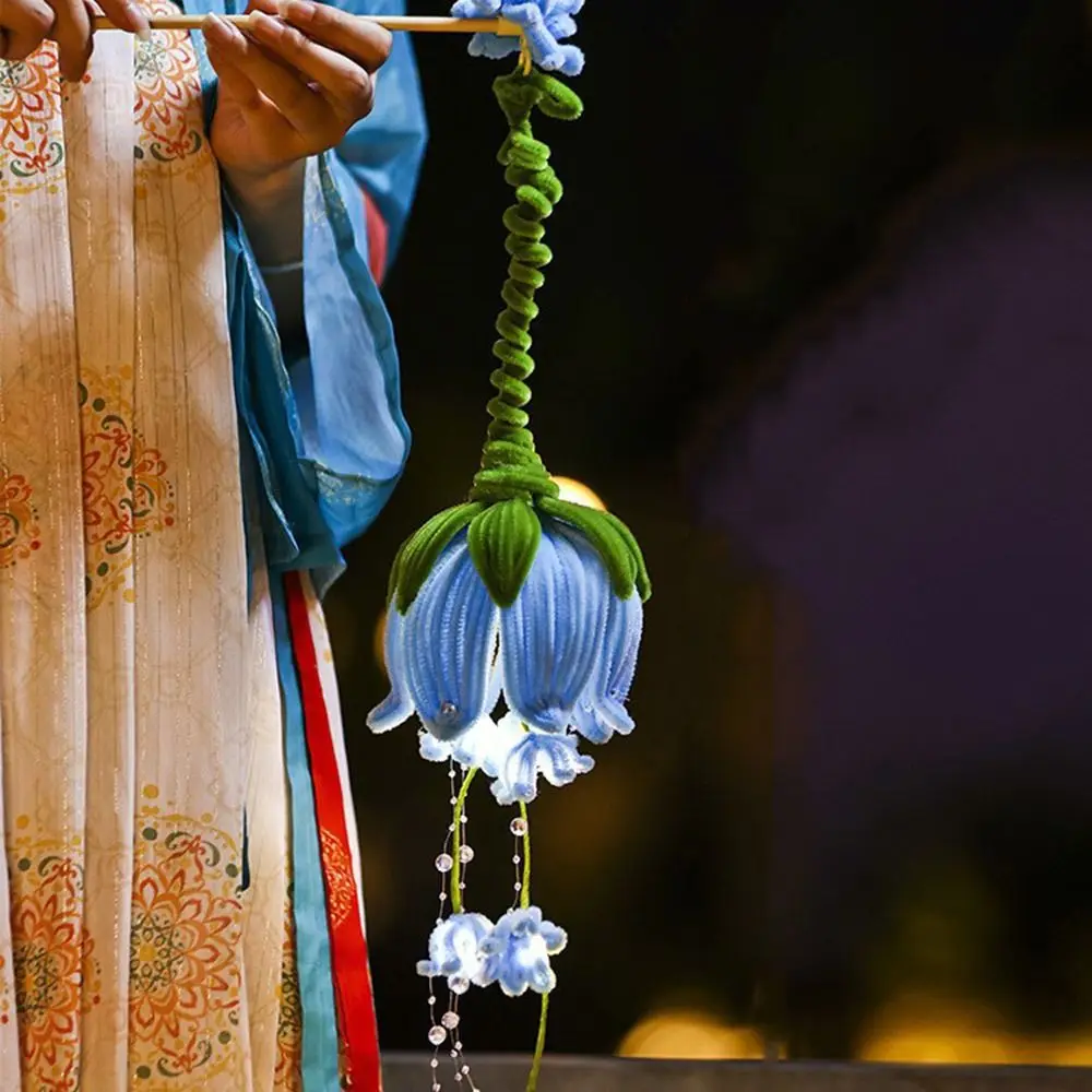 اليدوية الملتوية عصا زهرة اللوتس فانوس متوهجة DIY المواد حزمة الصينية التقليدية فانوس مع ضوء LED