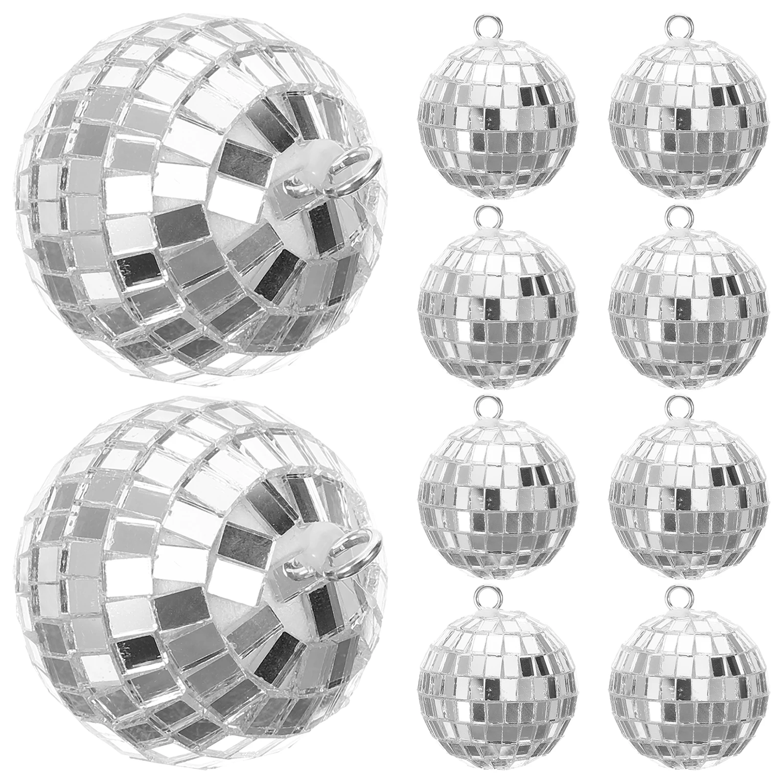 

10 Pcs Disco Balls Hanging Mirror Garden Decor Retro Reflective Party Ornaments Xmas Wedding DIY Lightweight Shiny