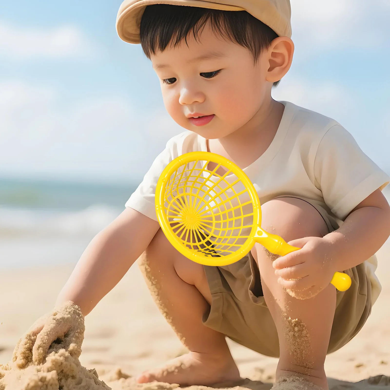 10 قطع من شباك مغرفة الشاطئ الصغيرة، بلاستيك قوي وخفيف الوزن للمراهقين، لعب السفر في الهواء الطلق، مقبض شبكي صلب للأطفال لصيد الأسماك #1