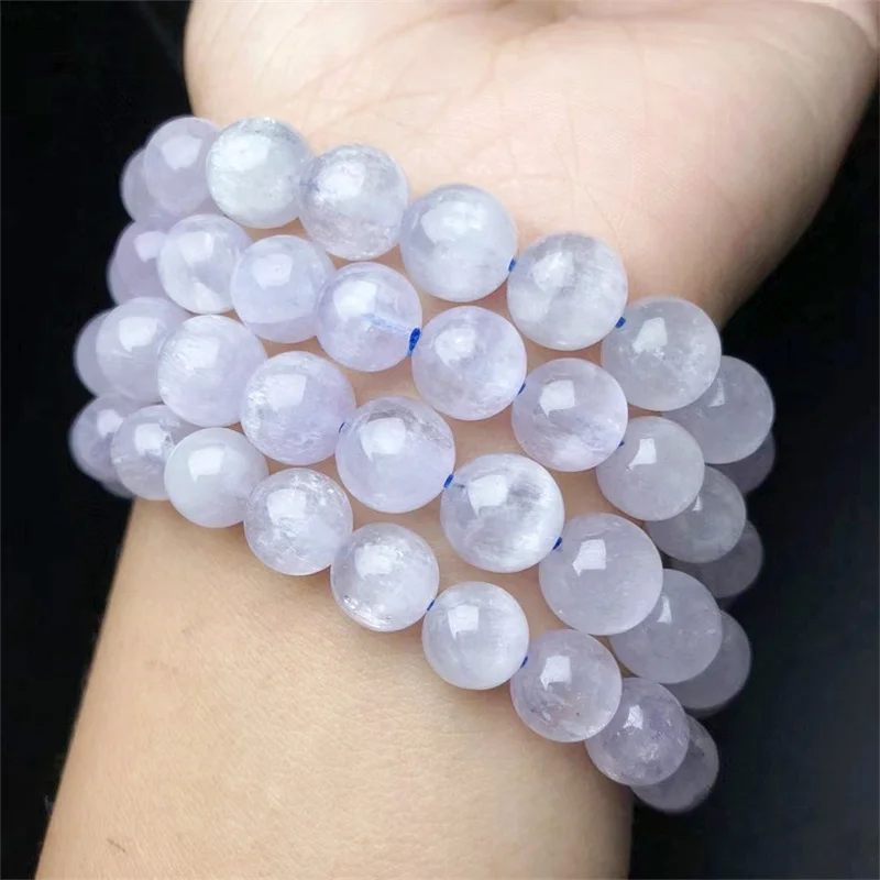 Natural Kunzite Bracelet Fashion Women Healing Jewelry Gemstone Reiki Energy Stone Holiday Gift 1pcs