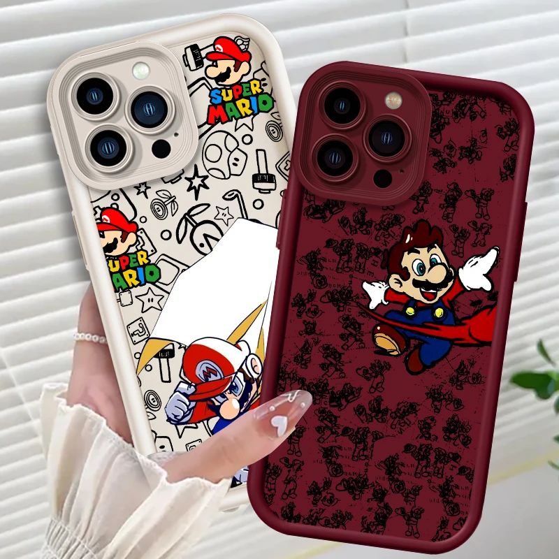 Magic Super M-Marios Art Eye Ladder For Apple iPhone 15 14 13 12 11 XS XR X Pro Max Plus TPU Phone Case