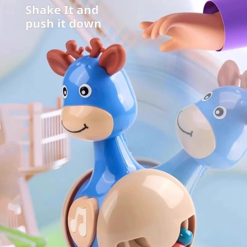 子鹿スライドタンブラースイングおもちゃ恐竜ガラガラ赤ちゃん教育早期教育ギフトおもちゃ