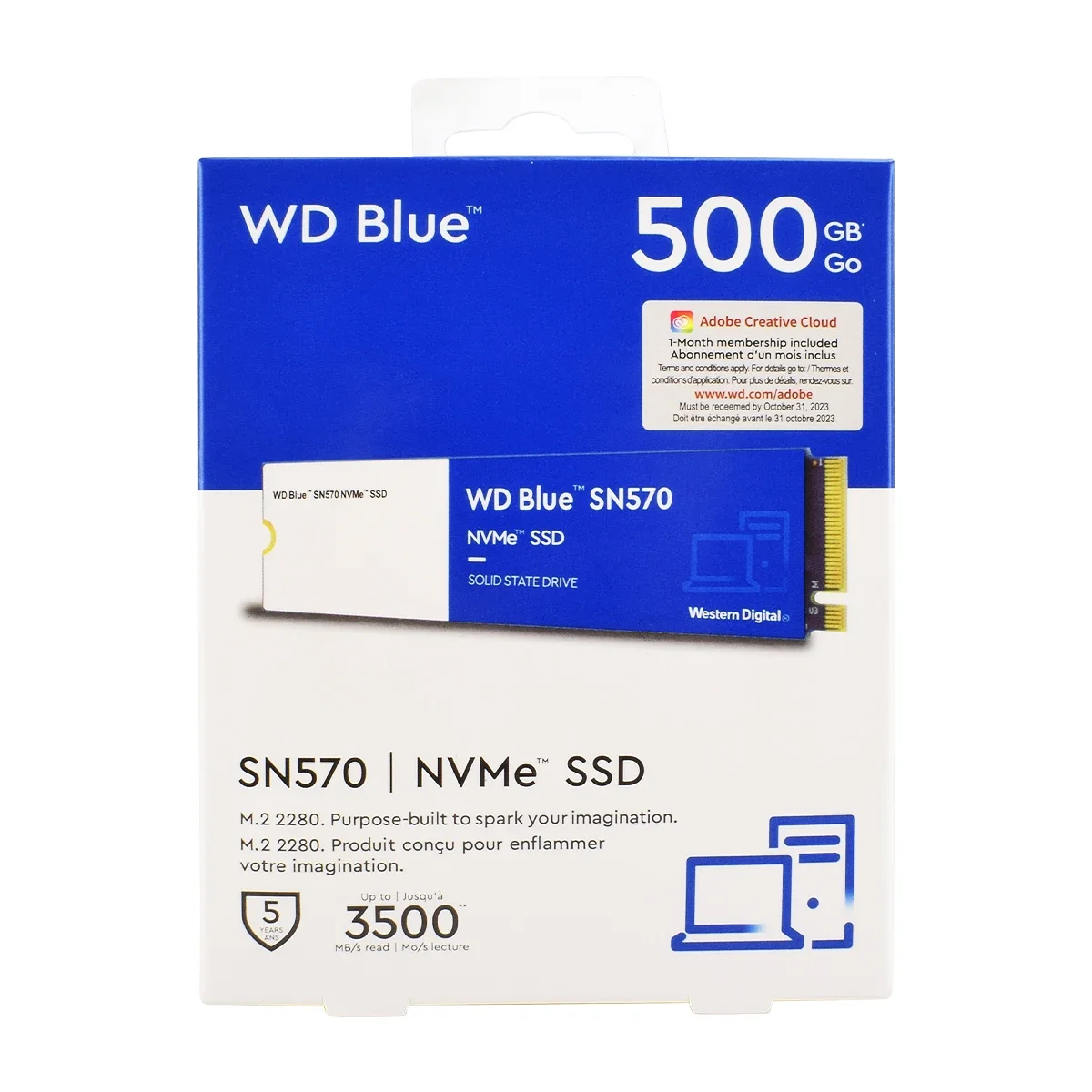 ใหม่ SN570สีฟ้า NVMe 2TB 1TB 500GB PCIe3.0 SSD 250GB * 4 M.2 2280สเตทไดรฟ์ภายในแบบทึบสำหรับแล็ปท็อปพีซี