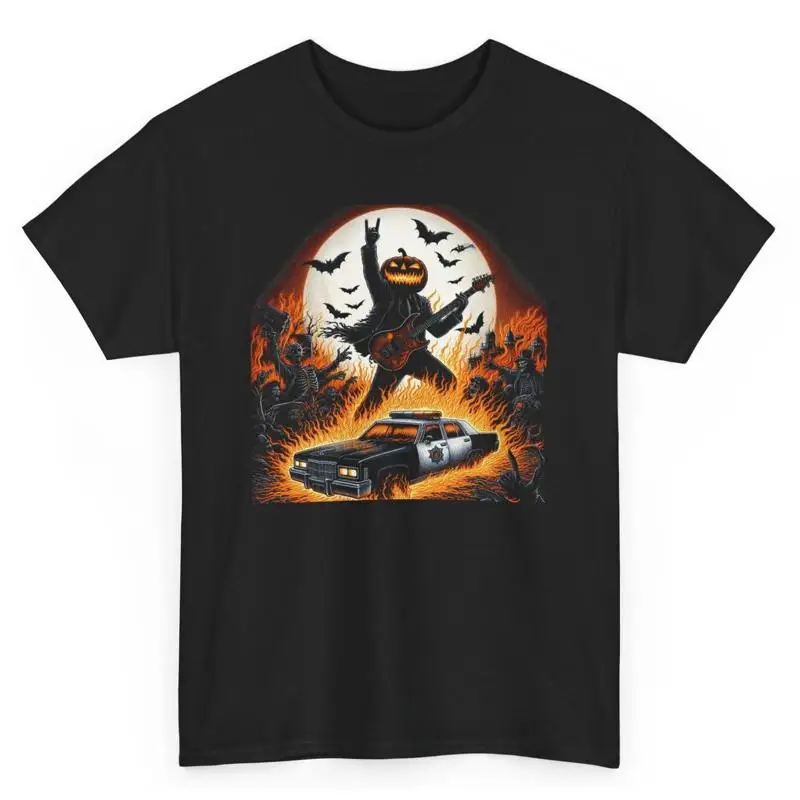 

Crazy Pumpkin Adventure T Shirt Horror Rock Spooky Season Halloween