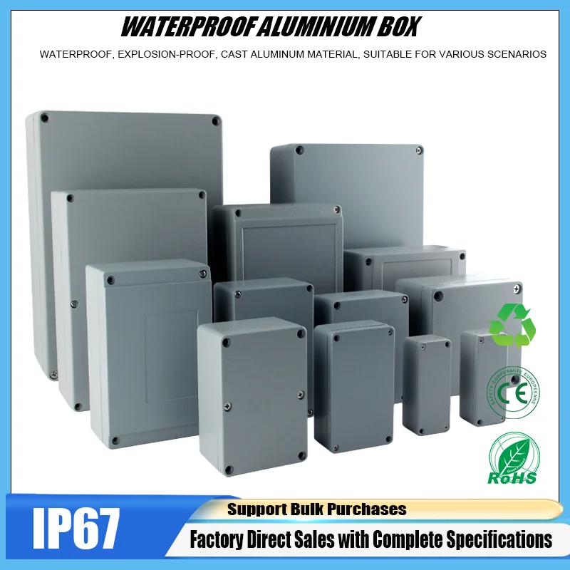 Explosion proof cast aluminum junction box IP67 waterproof electronic housing industrial alloy outdoor engineering metal box