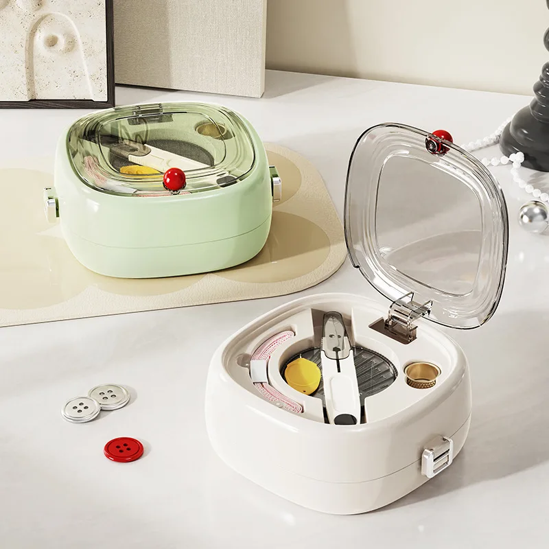 

2025 Portable Sewing Kit with Threader, Multifunctional Needle Thread Organizer Box, Household Sewing Tools Storage Case for Tra