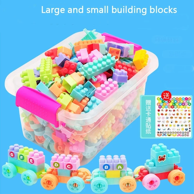 Hot Toy Toys For Kids Inserting and Assembling Large Particle Building Blocks Educational Toys DIY Constructor Toys For Children