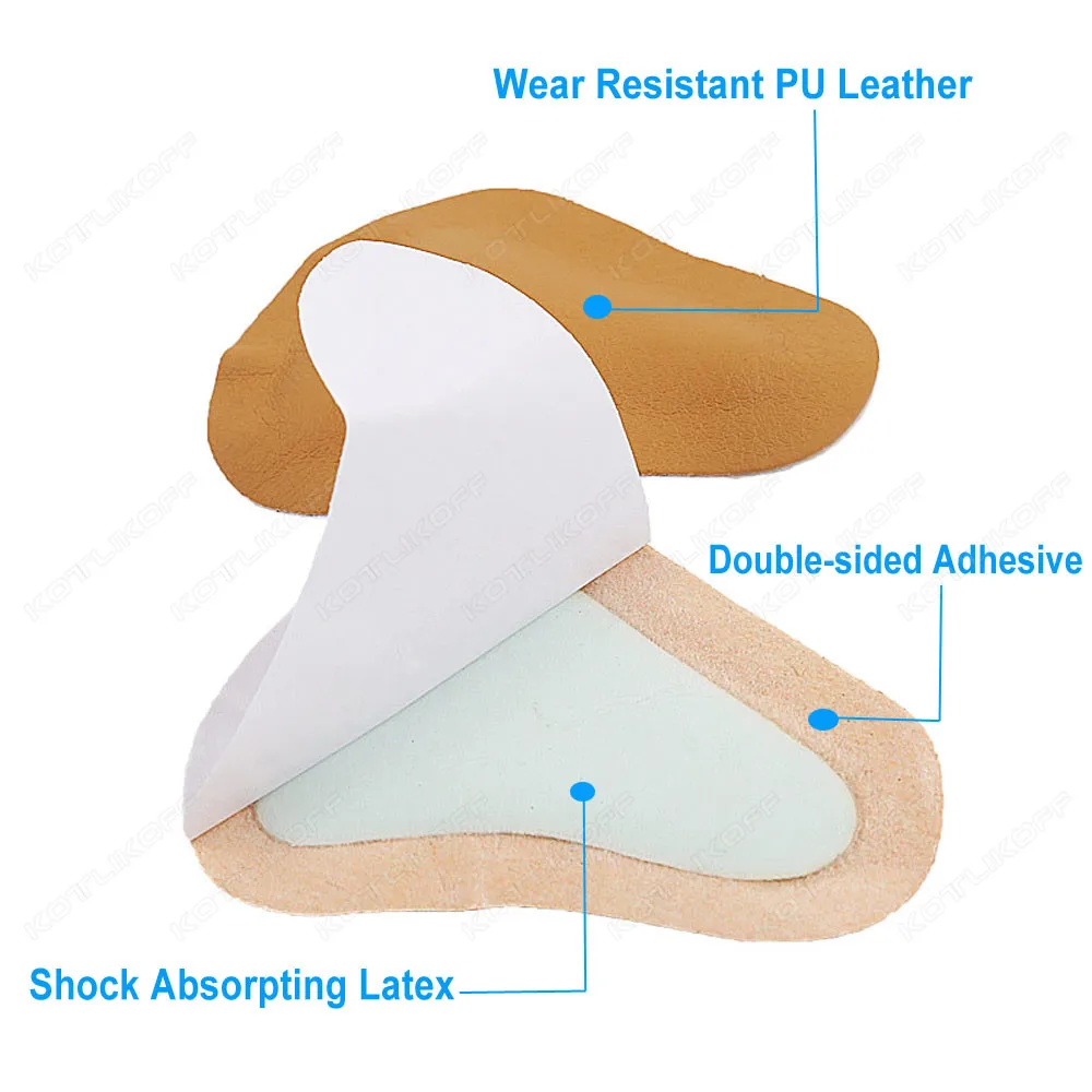 2 in 1 Forefoot Half Yard Pads Self-Adhesive Leather Arch Supports Insoles for Women High Heels Sandals Insert Massage Cushion