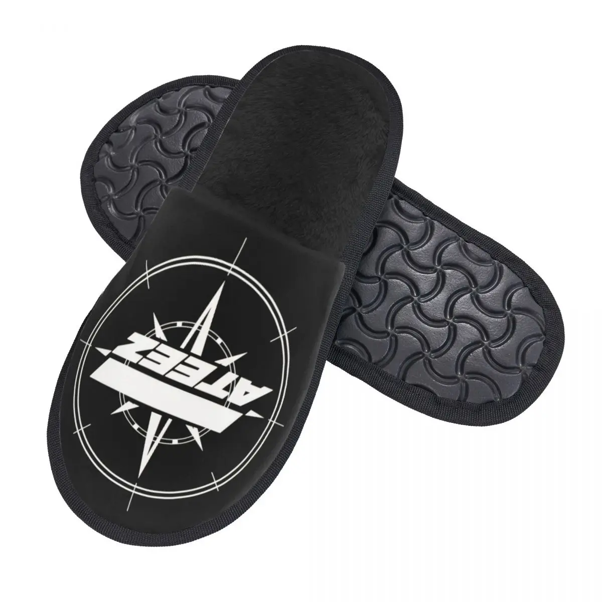 Kustom Logo Kpop ATEEZs nyaman Scuff sandal busa memori Wanita A remaja Zs Hotel rumah sepatu