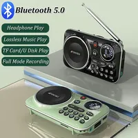 FM Car Radio Bluetooth 5.0 Speaker Portable Mini Radio For The Elderly HiFi TF/USB MP3 Music Player Support Recording Headphones