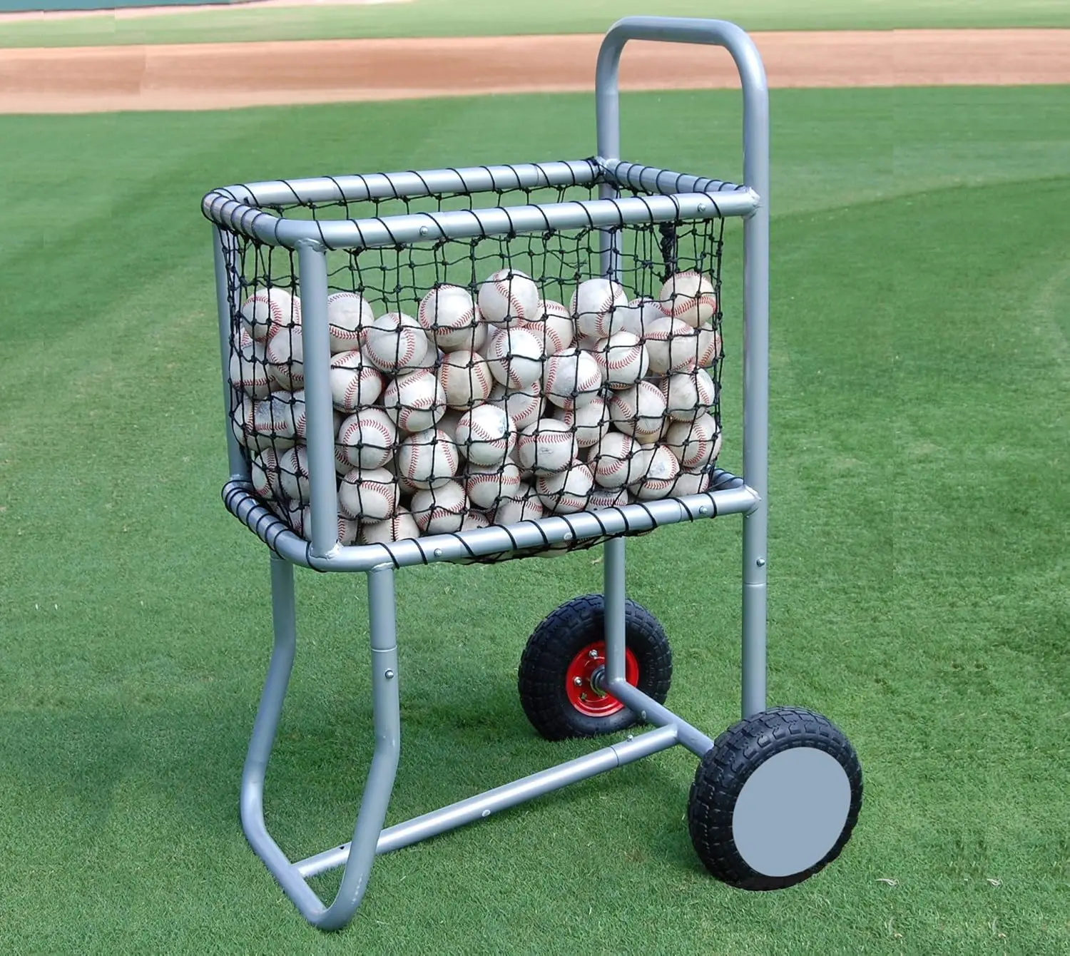 Ball Locker with Wheels, Rolling Sports Balls Cart, Baseball Storage Rack for Indoor and Outdoor Sports