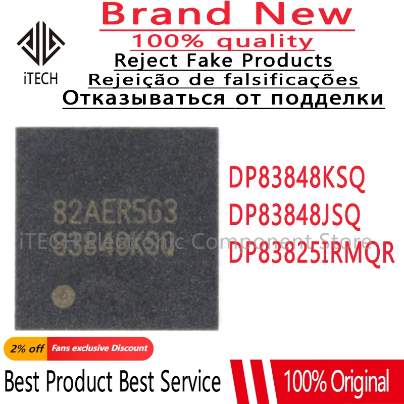 5Pcs100% New DP83825IRMQR 825I DP83848JSQ/NOPB 83848JSQ DP83848KSQ/NOPB 83848KSQ WQFN24 WQFN40 Brand New Original Chips Ic