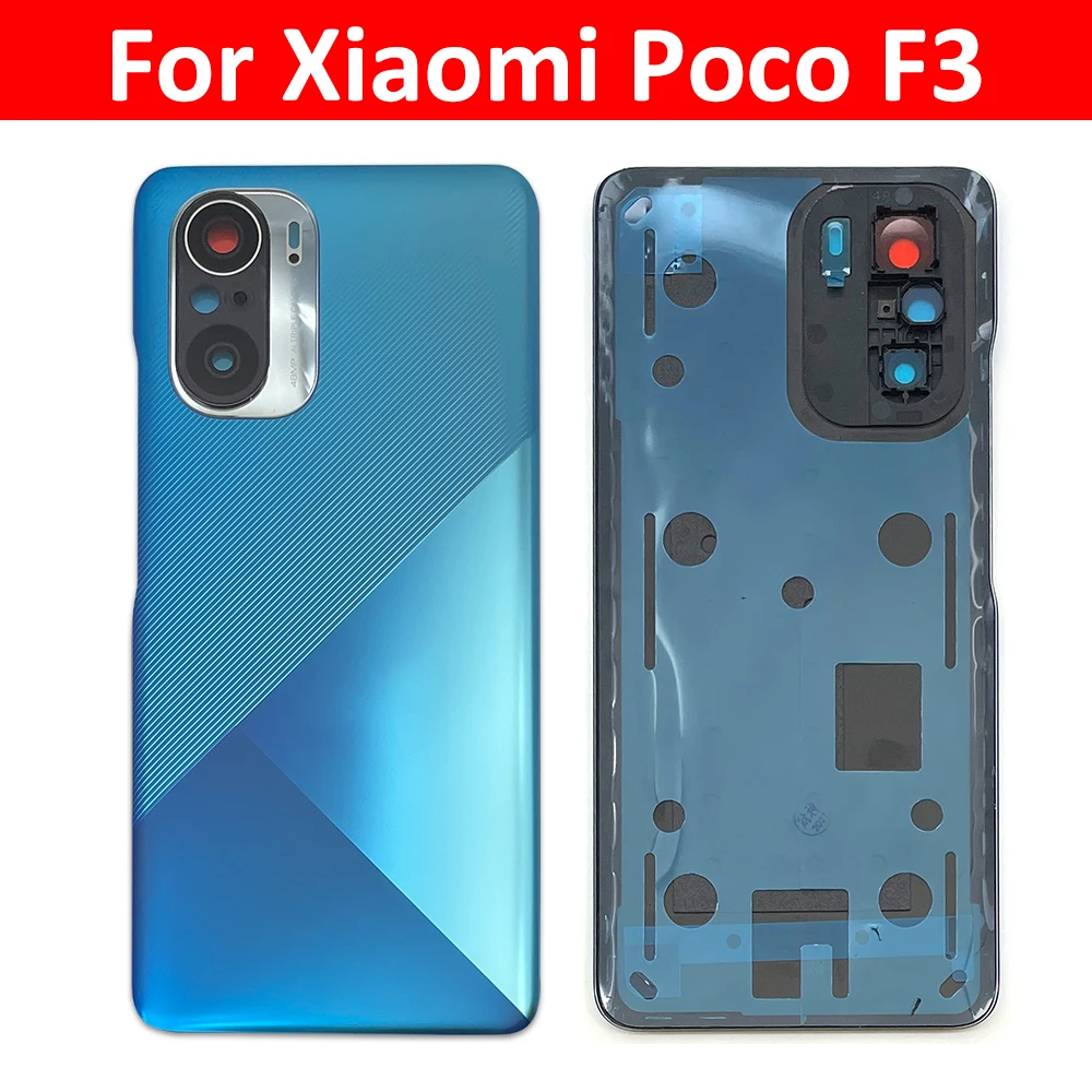 100% Original New Battery Back Cover Glass Rear Battery Housing With Glue For Xiaomi Mi 9 Lite / Poco F3 / Mi Note 10 Lite Xiamo