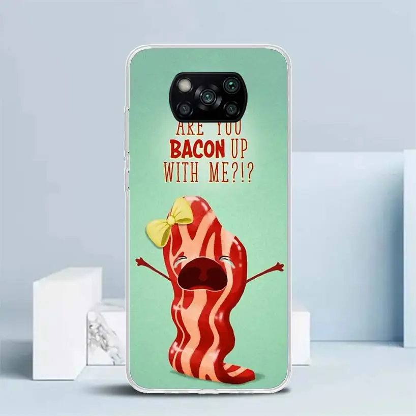 Cute Cartoon Food Poster Soft Cover for Xiaomi Poco X5 Pro X4 Gt X3 Nfc M5S Print Phone Case M4 M3 M2 F3 F2 F1 Mi Note 10 Lite C