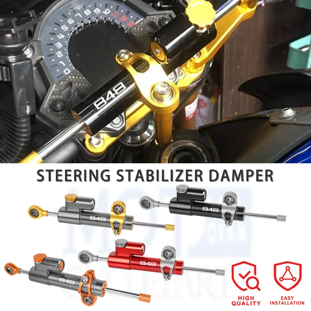 

Universal Aluminum Motorcycle Damper Steering Stabilize Safety Control For DUCATI 848 EVO 848 2008-2015 2014 2013