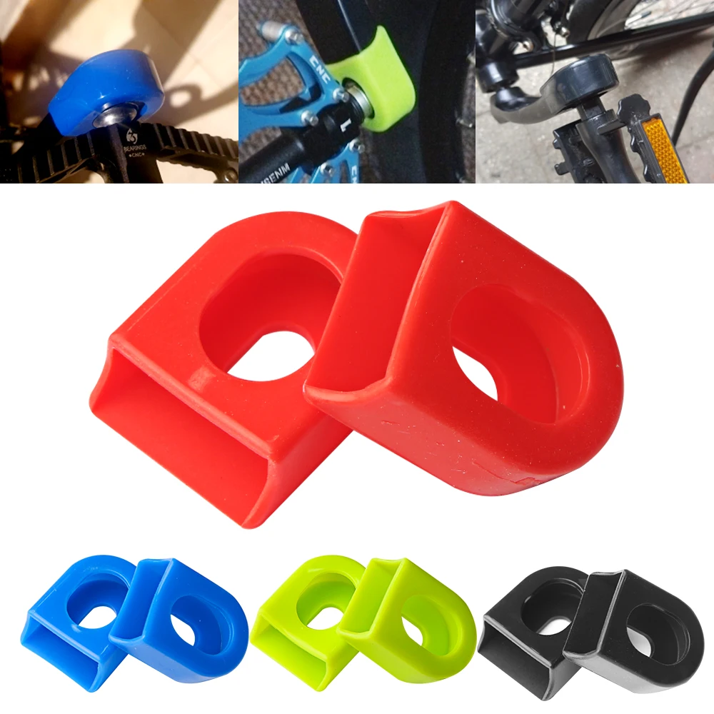 Bicycle Silicone Crank Cover Protector Silicone Sleeve Pedal Crankset Protective Case Mountain Road Bike Cycling MTB Accessories