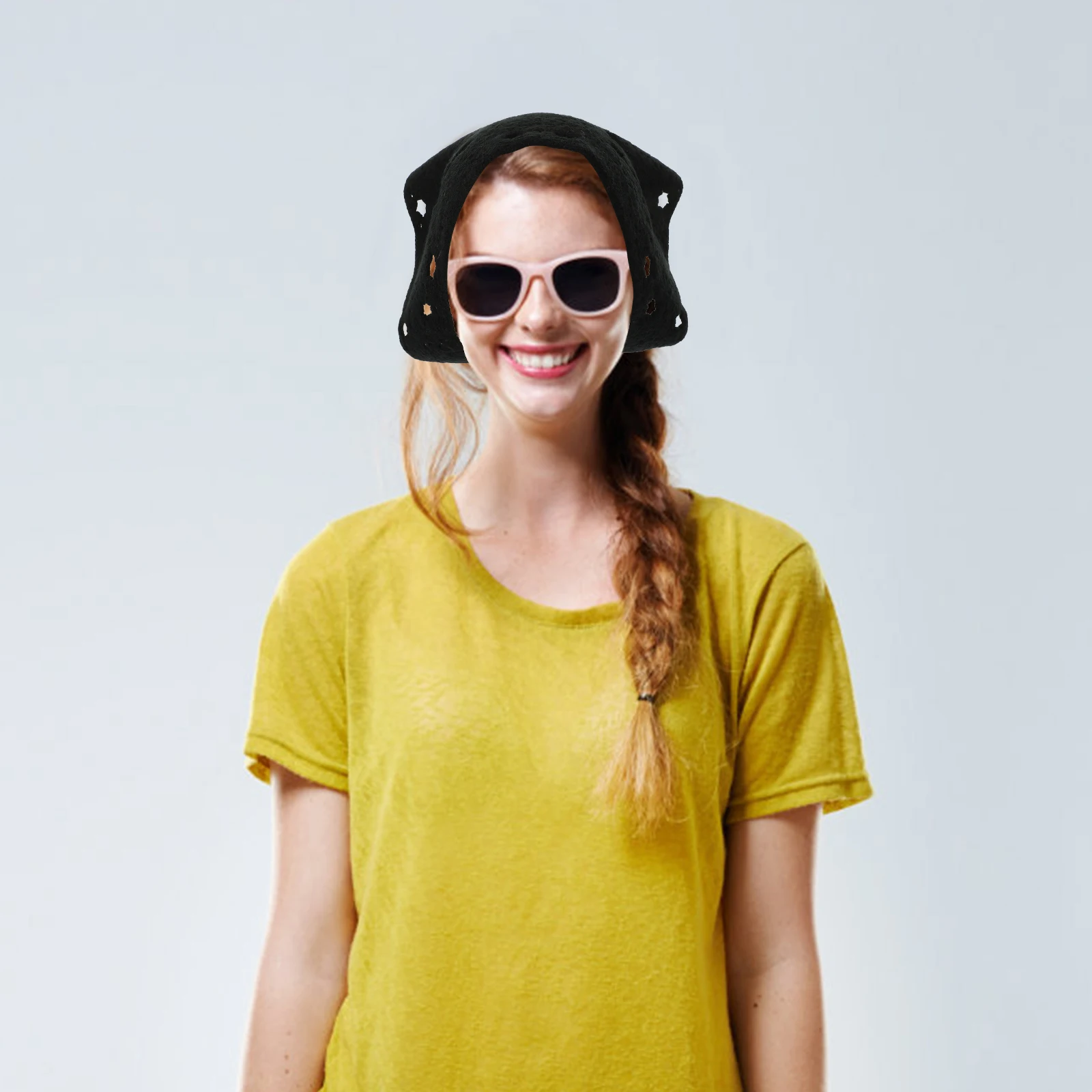 

2pcs Triangle Scarf Hair Accessories Women Bandanas Headscarf Black Beige Crochet Hair Bandana Comfortable Everyday Wear